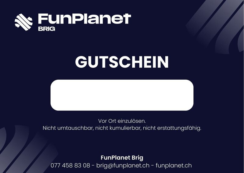 Gift Card Fun Planet Brig