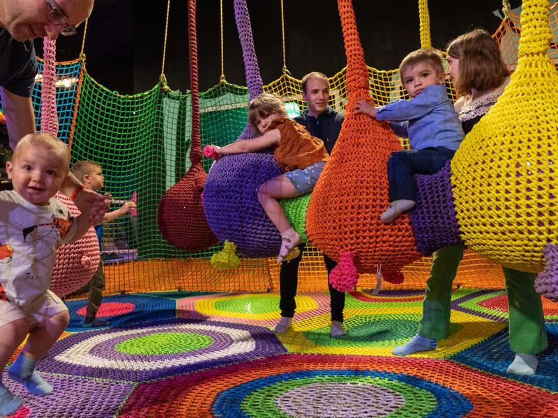 Trampoline and games for children under 5 years old